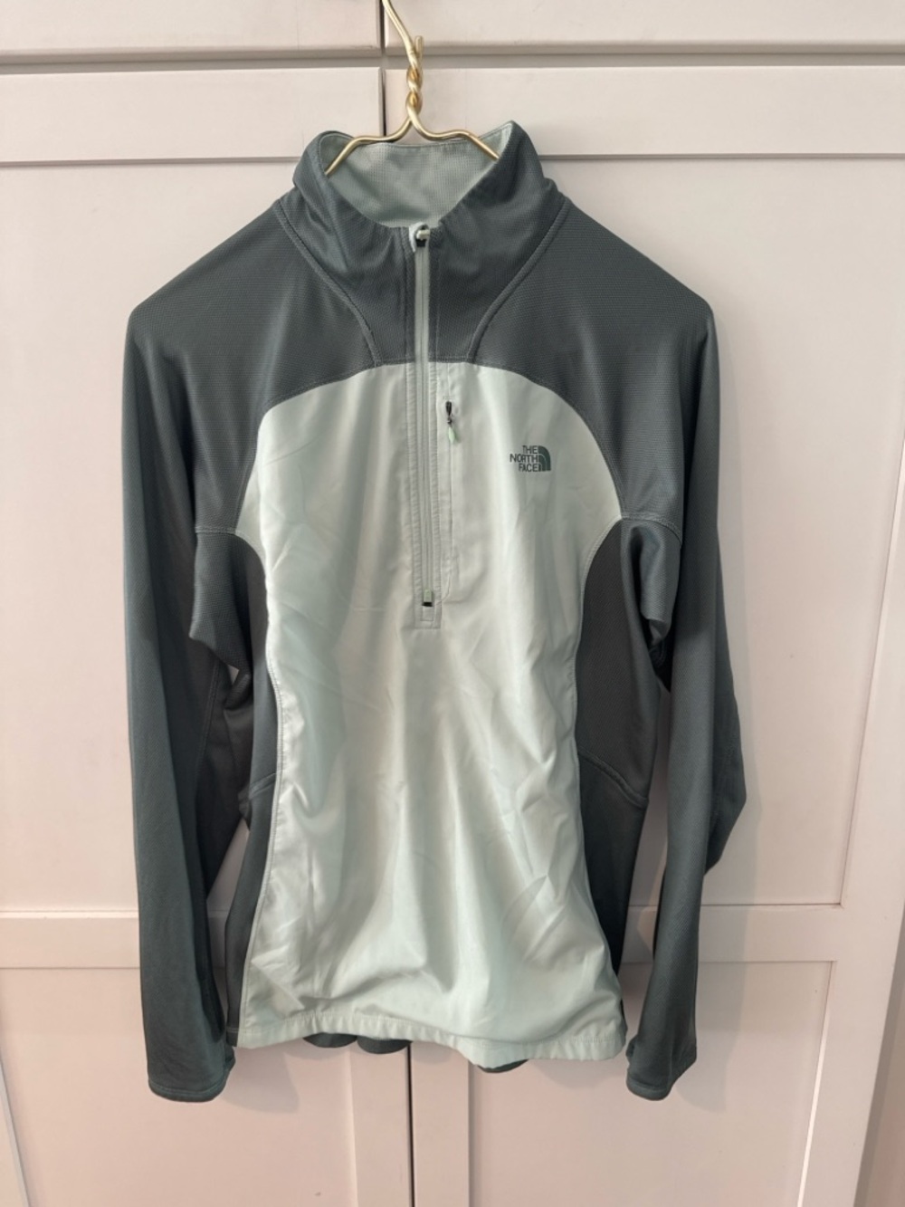 The North Face Light Mint & Gray Women's Half-Zip Pullover